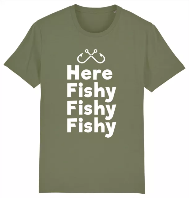 Here Fishy Fishy Funny Fisherman Fishing Angler T-Shirt