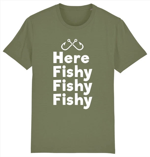 Here Fishy Fishy Funny Fisherman Fishing Angler T-Shirt
