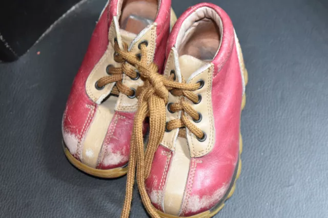 Scarpe in pelle neonato/bambini, taglia 20 originali vintage anni '60 70, babybotte