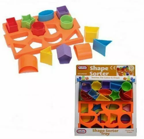 Shape Sorter Tray toy Baby Educational kids learn colours shapes fun learning