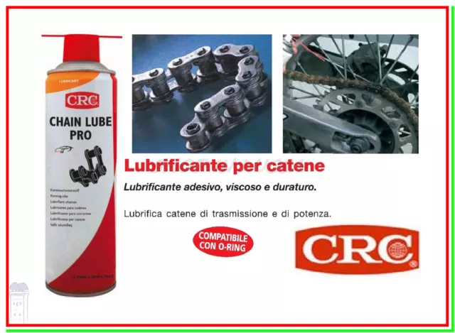 Lubrificante Spray CRC CHAIN LUBE PRO 500ml Catene di Trasmissione Moto Corone