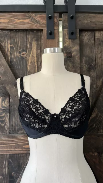 VINTAGE WACOAL 85109 Tapestry Lace 36B Black Unlined Underwire Gorgeous!  £21.78 - PicClick UK