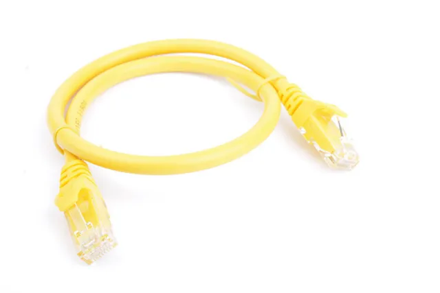 8Ware CAT6A Cable 0.25m (25cm) - Yellow Color RJ45 Ethernet Network LAN UTP P...