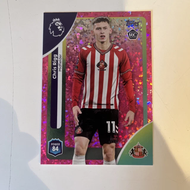 CHRIS RIGG PINK Parallel Rookie 002/399 Topps 2026 Premier League ...