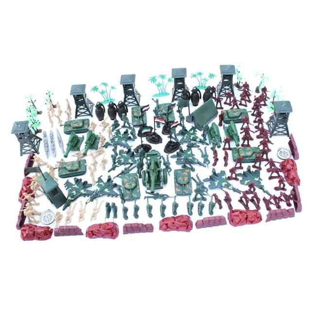 170 Stück Plastik Soldat 5cm Armee Figuren Spielset für Armee Sand Szene