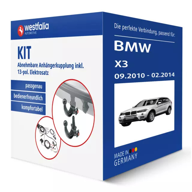 Westfalia KIT für BMW X3 Typ F25 Anhängerkupplung inkl. eSatz AHK NEU