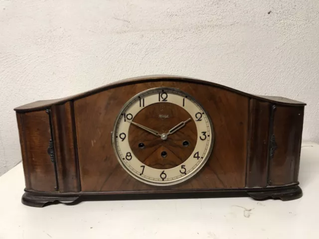 Antico orologio Da Tavolo Camino Kienzle Westmi Cassa In Legno   Non Funzionante
