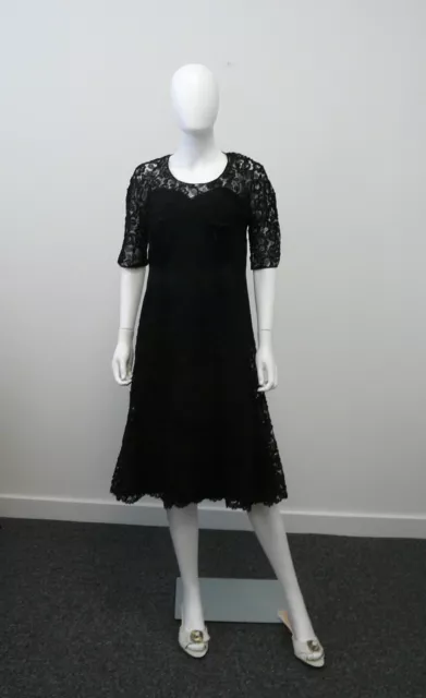 Vintage Lachasse London Couture Dress In Black 2