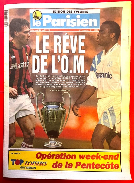 FOOTBALL L'EQUIPE 26/05/1993 FINALE COUPE D