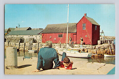 Postcard Massachusetts Rockport MA Motif Number One Harbor 1978 Posted Chrome
