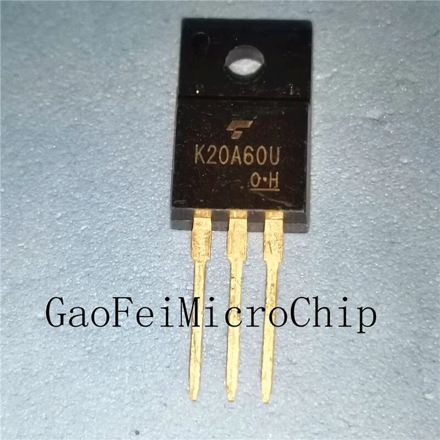 10PCS  TK20A60U  TK20A60  K20A60U  MOSFET N-Ch  20A 500V  TO-220F K2OA6OU 20A60