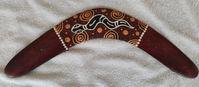 Boomerang Legno Decorato A Mano