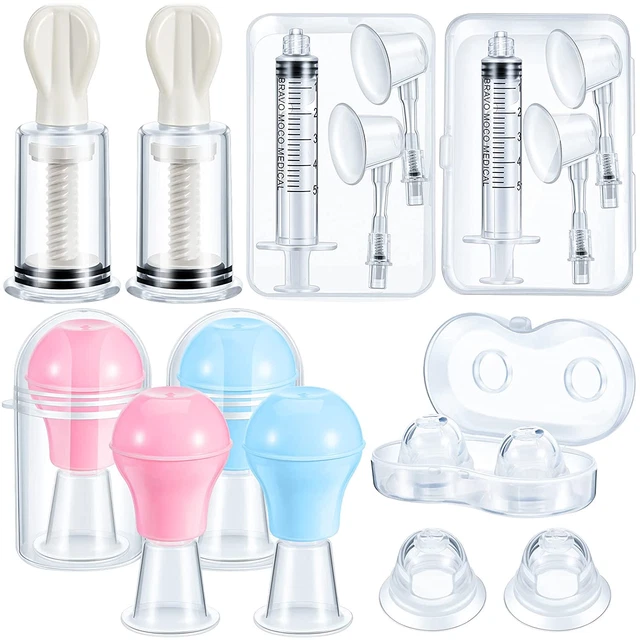 8 Pieces Nipple Suction Cups Nipple Corrector Sucker Nipple Pullers Aspirator W