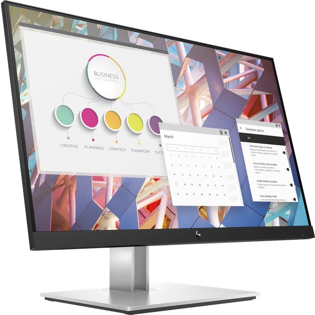 HP E-Series E24 G4 60,5 cm (23.8") 1920 x 1080 Pixel Full HD LCD Schwarz, Silber 3