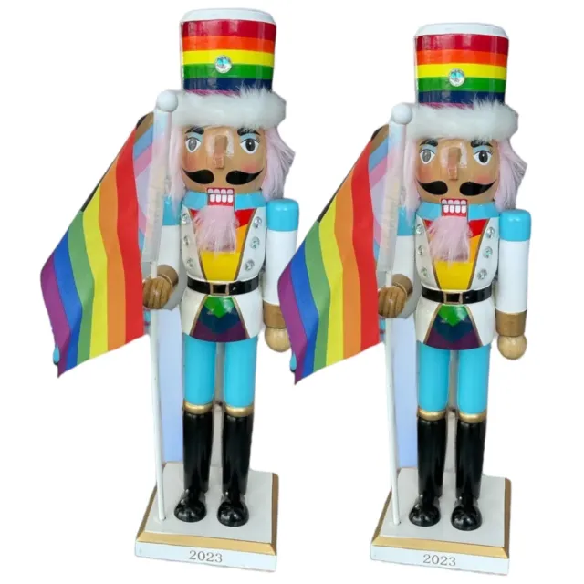PRIDE CHRISTMAS NUTCRACKER Couple 2023 LGBT Rainbow Target Wondershop ...