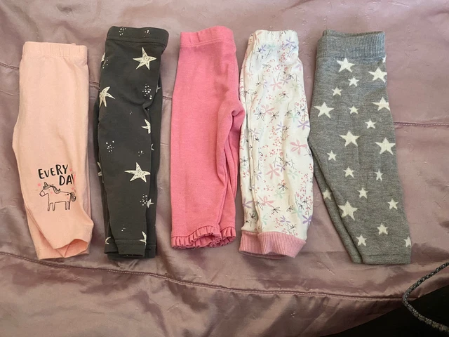 baby girls leggings 0-3 months, Bundle, 5 Pairs ❤️benefits charity❤️