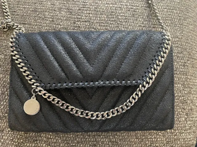 NWT New Stella McCartney Falabella Mini Vegetarian Textured-Leather Shoulder Bag