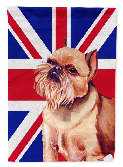 Brussels Griffon with English Union Jack British Flag Garden LH9466GF