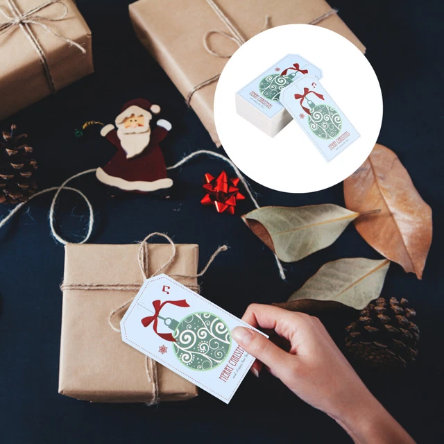 100 pz etichetta di carta etichetta sospesa spenta per Natale targa