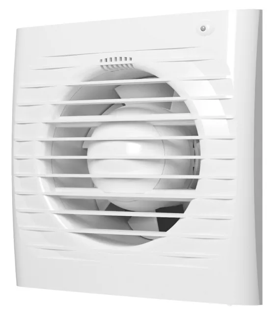 Ventilateur salle de bain mural avec minuterie 125mm Blanc