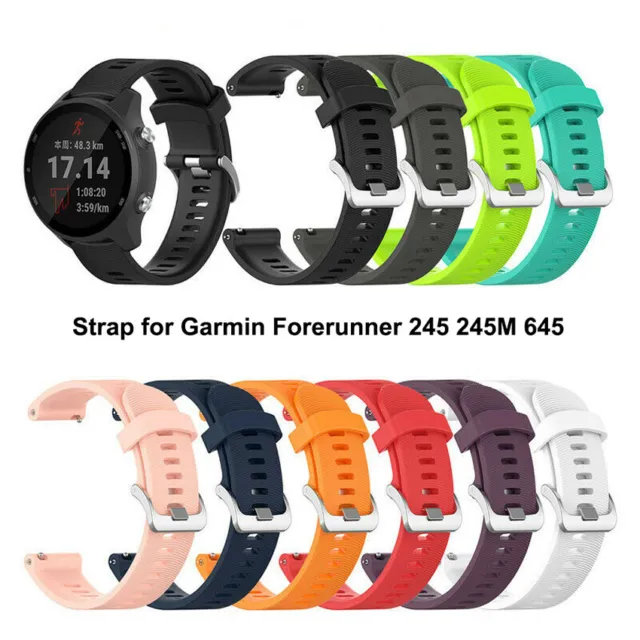 Replacement Strap Band For Garmin Forerunner 245/645/Vivoactive 3 Silicone Soft