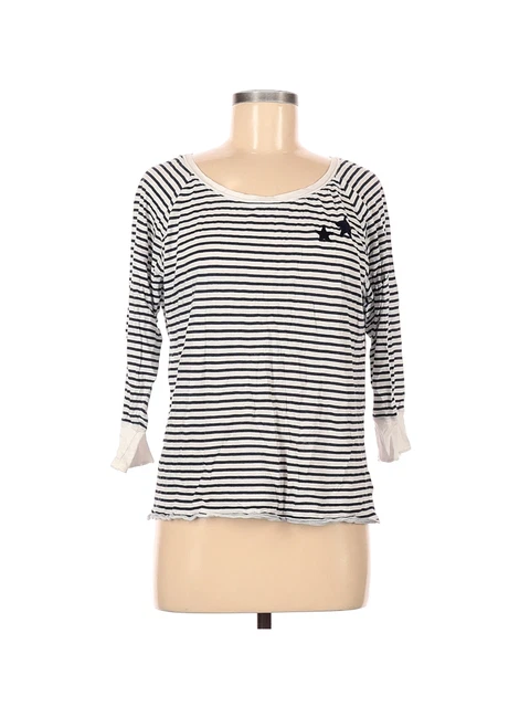 Gap Women Blue 3/4 Sleeve T-Shirt M
