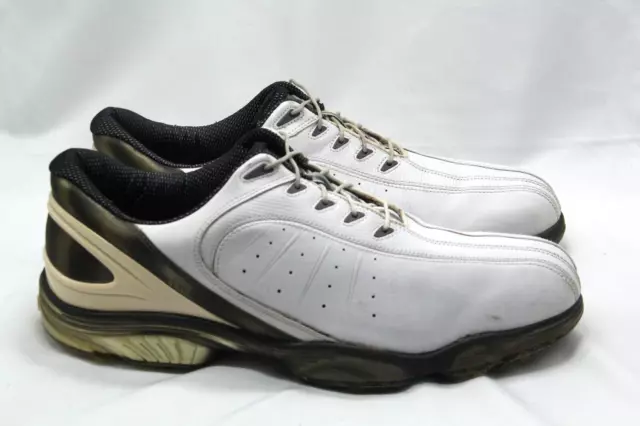 FOOTJOY FJ SPORT Golf Shoes Mens size 15M White Gold Spike Cleats 53255 ...