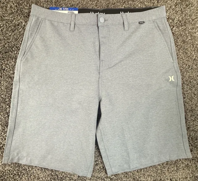 NWT Hurley Hybrid Walk Shorts Men’s Blue Size 36 Stretch Regular Fit