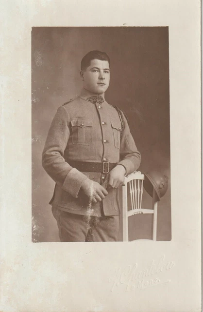 Ancienne Carte Postale Photo Militaire - Soldat Français 162ème Régiment ? Beret Alpin - WW1 1914