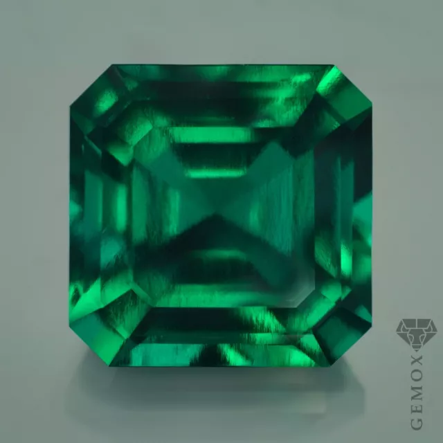Green Emerald Loose Gemstone Square Emerald Сut Clean Hydrothermal Stone Zambia