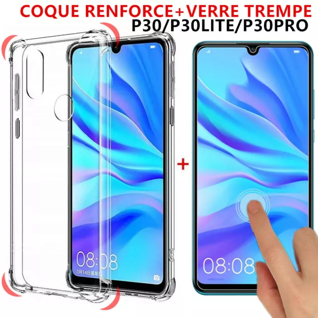 Carcasa Huawei P30 P 30 Profesional Lite Rompe Contra Con Lámina Pantalla Vidrio