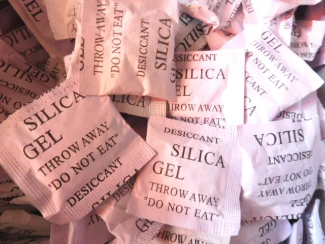 100 Bags Silica Gel je 1 Gramm Trockenmittel Feuchtigkeit Luftentfeuchter Beutel