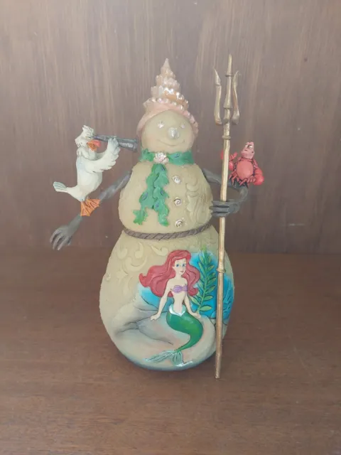 Jim Shore Disney Showcase Collection Christmas By The Sea Little Mermaid Snowman