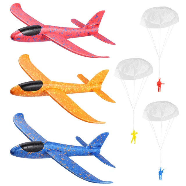 24 Avions Planeurs En Polystyrène – Jouets Avions Mousse à Lancer Pour Enfants – Idéal Anniversaire & Jeux Extérieur
