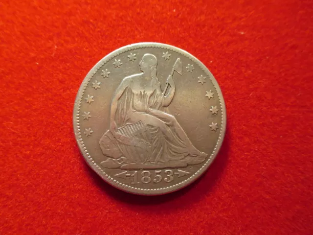 Key Date 1853 Arrows & Rays Seated Liberty Half Dollar