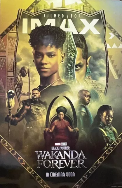 WAKANDA FOREVER BLACK PANTHER 2 DS Movie Poster IMAX GLOSSY 27X40 MINT