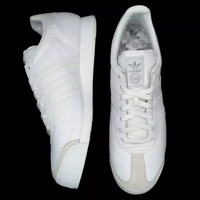 Adidas Originals Samoa Sneaker Shoes Size 11.5 All White Lace Up Throwback