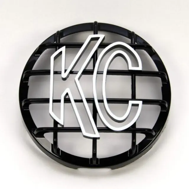 KC Stone Guard 6in ABS Plastic Black White EA Accessories and Fluids Headlight C