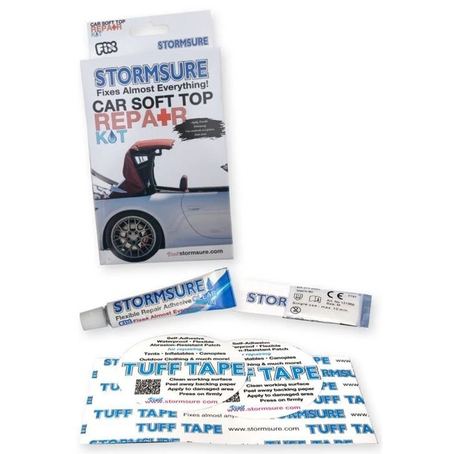 CAR SOFT TOP Roof Convertible Hood Repair Kit Includes Patches & Glue