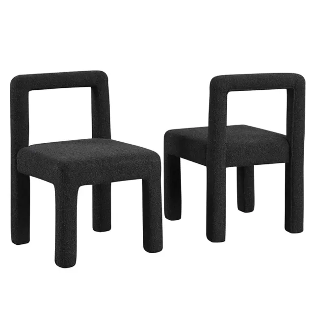 Celeste Black Boucle Dining Chairs (Set of 2)