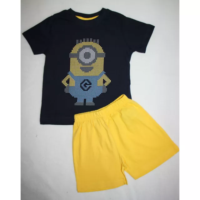 DESPICABLE ME pyjama taille 2-3 ans pyjashort MINIONS marine et jaune  neuf