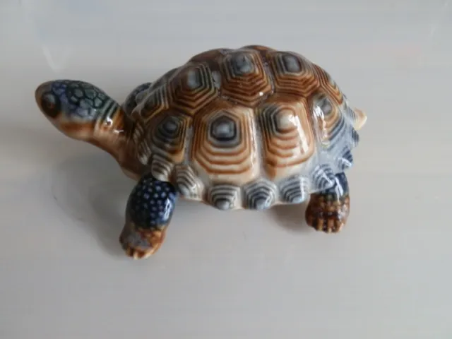 Vintage Wade Porcelain Turtle  Trinket Box Figurine Made in England VGC