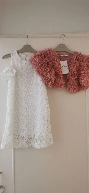 Girls Zara & M&S Special Occasion Dress And Crop Cardigan (NEW) Age 7/8