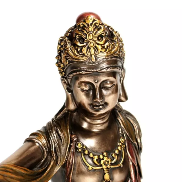 KWAN YIN STATUE Royal Ease Buddhist Goddess HIGH QUALITY Buddha Quan Guan Bronze 2