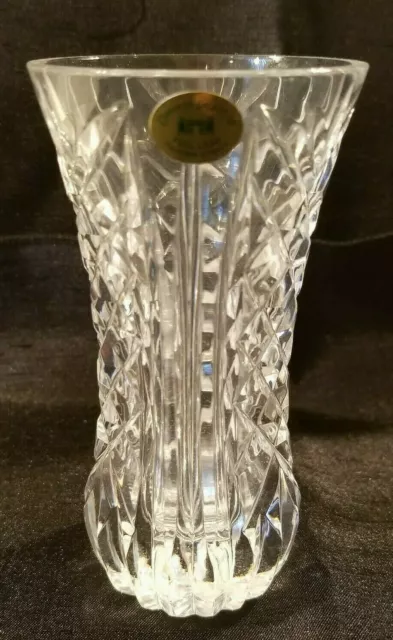 Tyrone Full Lead Crystal Bud Vase Handmade in Ireland 4 1/2"   NOS