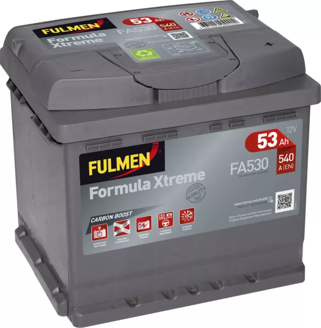 Batterie Fulmen Formula Xtreme 53Ah/540A (FA530)