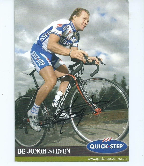 CYCLISME CP AUTOGRAPHE de DE JONGH STEVEN team QUICK STEP EUR 1,30