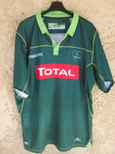 Maillot rugby PAU SECTION PALOISE vert MACRON home shirt XXXXL 4XL