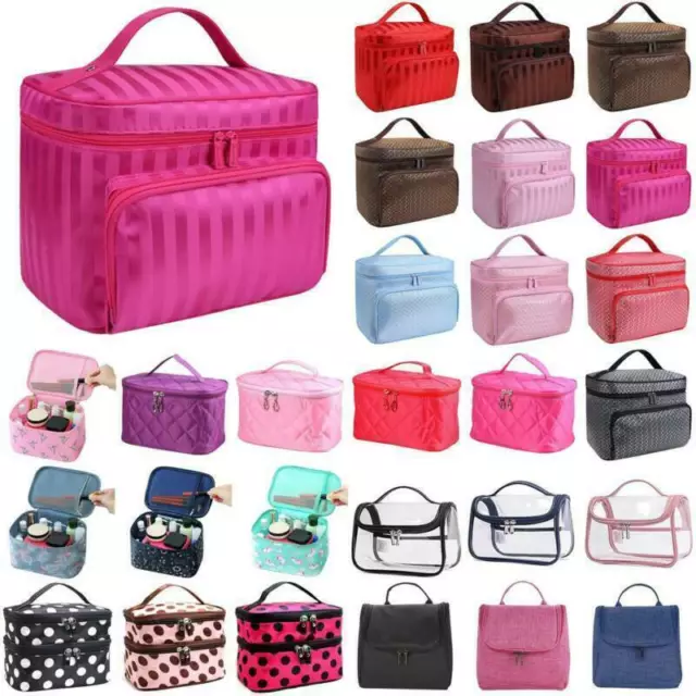 Women's Beauty Large Wash Bag Vanity Case Travel Cosmetic Make Up Organiser Box
