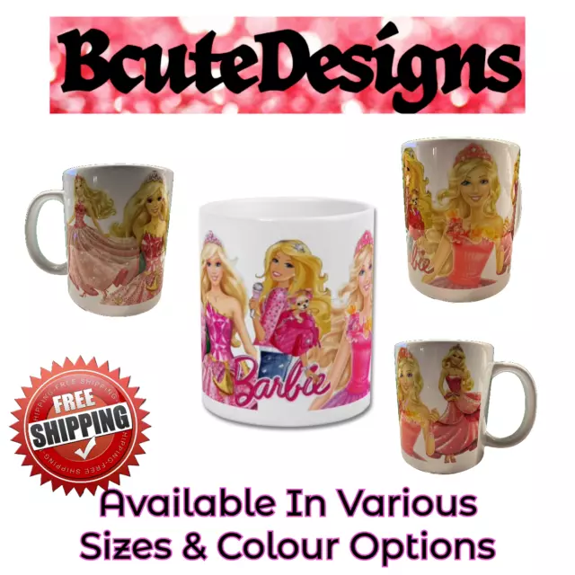 Barbie Princess Ceramic Mug Cup Gift Present Girls Kids Dishwasher Safe
